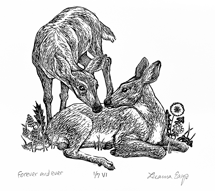 forever and ever relief engraving, 7x9 (2024)